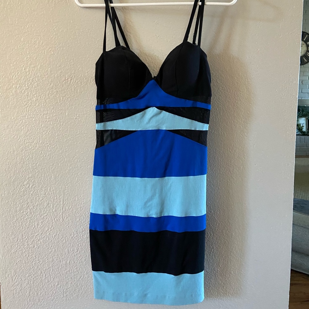 Color block/bandage party dress